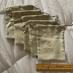 5 small Kendra Scott jewelry bags, new condition